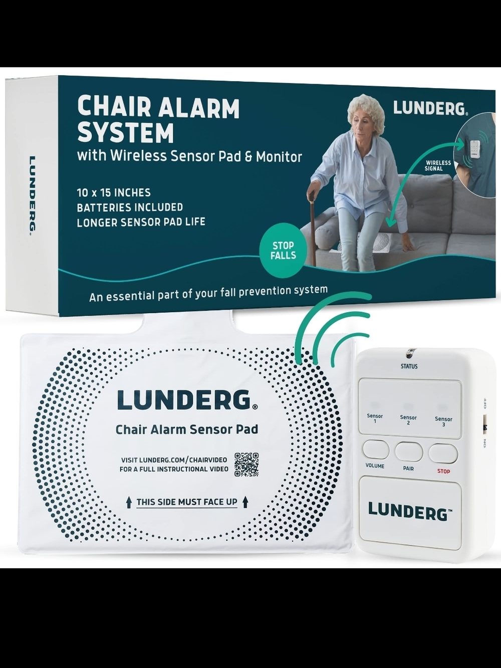 NEW Lundberg Chair Alarm System Anti Fall Caregiver Set